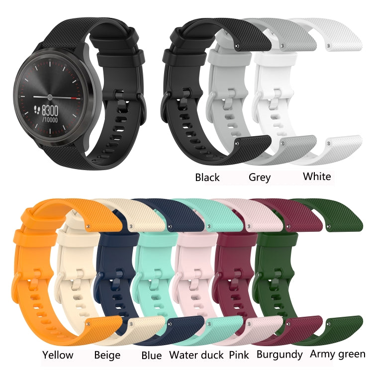 For Xiaomi Watch S1 22mm Checkered Silicone Watch Band(Grey) - Smart Wear by buy2fix | Online Shopping UK | buy2fix