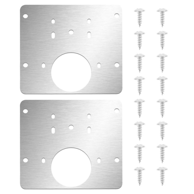 Hinge Repair Plate Cabinet Stainless Steel Hinge Repair Plate - Home & Garden by buy2fix | Online Shopping UK | buy2fix