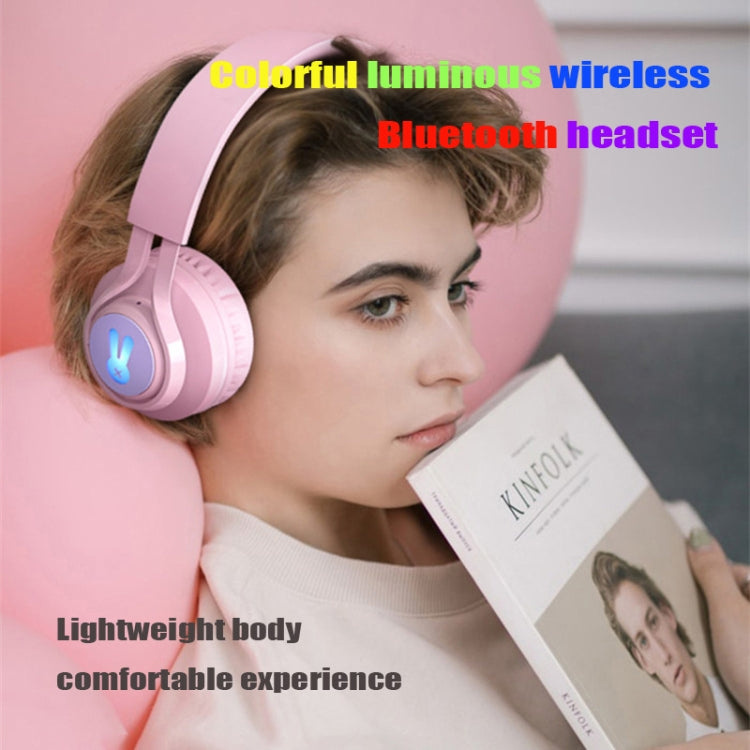 BT06C+ Children Head-mounted Cute Wireless Bluetooth Headset with Microphone & LED Light(Pink) - Apple Accessories by buy2fix | Online Shopping UK | buy2fix
