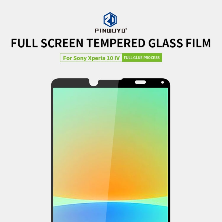 For Sony Xperia 10 IV PINWUYO 9H 2.5D Full Screen Tempered Glass Film(Black) - Sony Tempered Glass by PINWUYO | Online Shopping UK | buy2fix