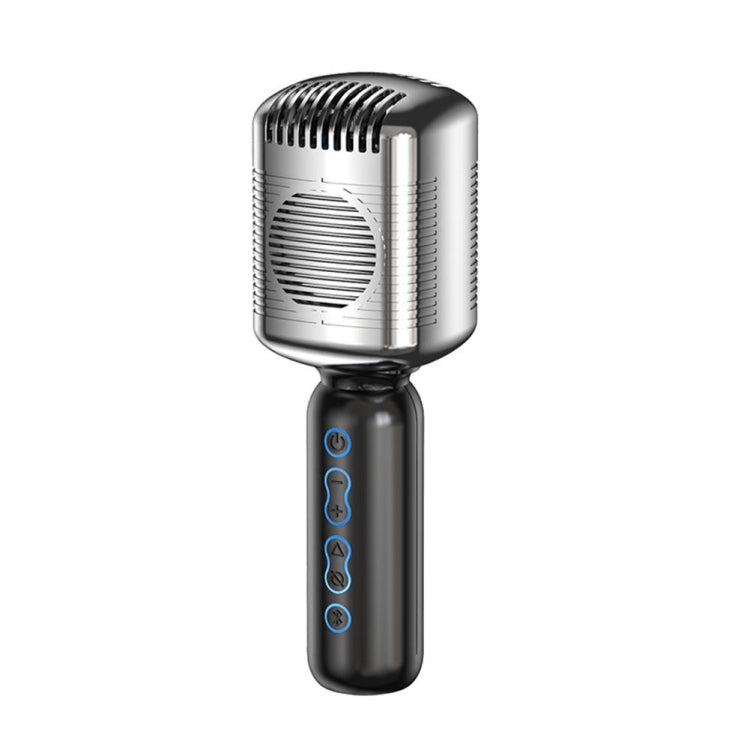 KM600 Wireless Microphone TWS Handheld Noise Reduction Smart Bluetooth-compatible Condenser Mic Music Player for Singing(Sliver) - Consumer Electronics by buy2fix | Online Shopping UK | buy2fix