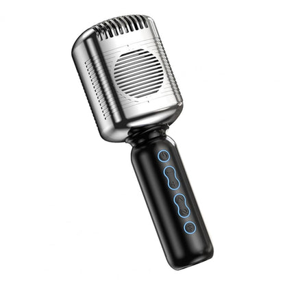 KM600 Wireless Microphone TWS Handheld Noise Reduction Smart Bluetooth-compatible Condenser Mic Music Player for Singing(Sliver) - Consumer Electronics by buy2fix | Online Shopping UK | buy2fix