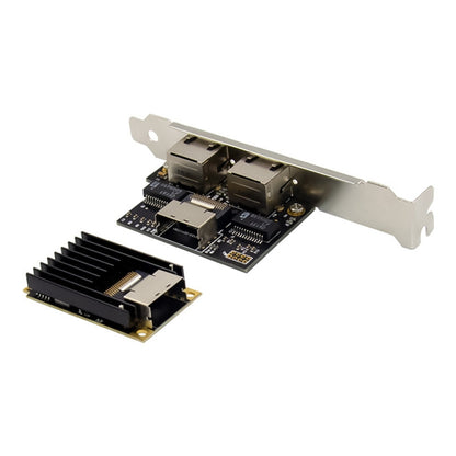 ST7242 Mini PCIE Dual RJ45 Gigabit Ethernet Networking Interface card NHI350AM2 - USB Network Adapter by buy2fix | Online Shopping UK | buy2fix