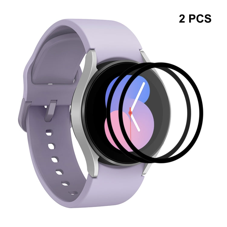 2 PCS For Samsung Galaxy Watch5 40mm ENKAY 9H Full Cover Tempered Glass Watch Film - Screen Protector by ENKAY | Online Shopping UK | buy2fix