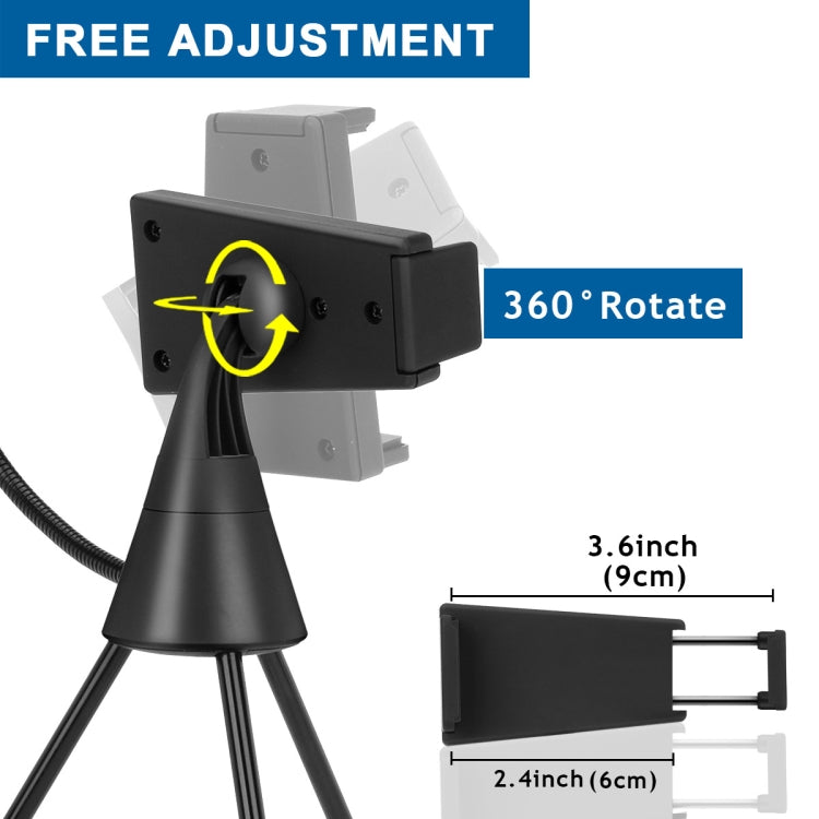 NS-08 LED Dimmable Ring Lamp with Phone Tripod Stand Holder - Consumer Electronics by buy2fix | Online Shopping UK | buy2fix