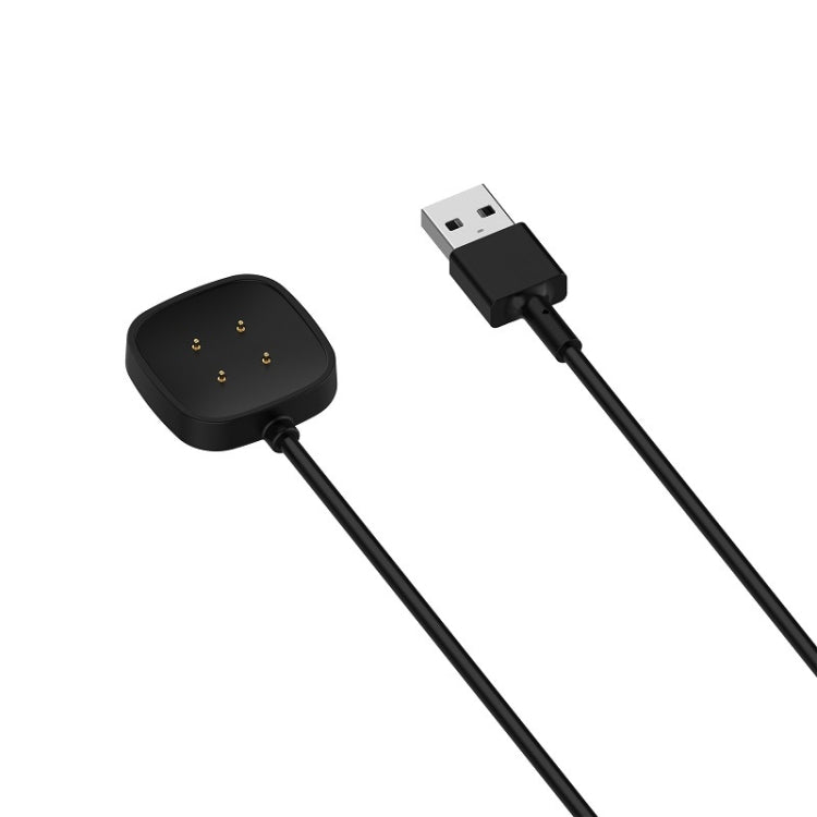 For Fitbit Versa4 Watch Magnetic Charging Cable Length: 1m(Black) - Smart Wear by buy2fix | Online Shopping UK | buy2fix