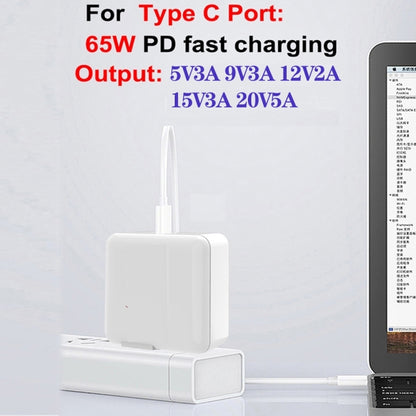 GaN 100W Dual USB + Dual USB-C/Type-C Multi Port Charger with 2m Type-C to Type-C Data Cable Set US / UK Plug - Cable & Adapter by buy2fix | Online Shopping UK | buy2fix