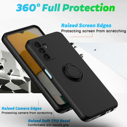 Ring Kickstand Silicone Phone Case For Samsung Galaxy A14 5G(Army Green) - Galaxy Phone Cases by buy2fix | Online Shopping UK | buy2fix