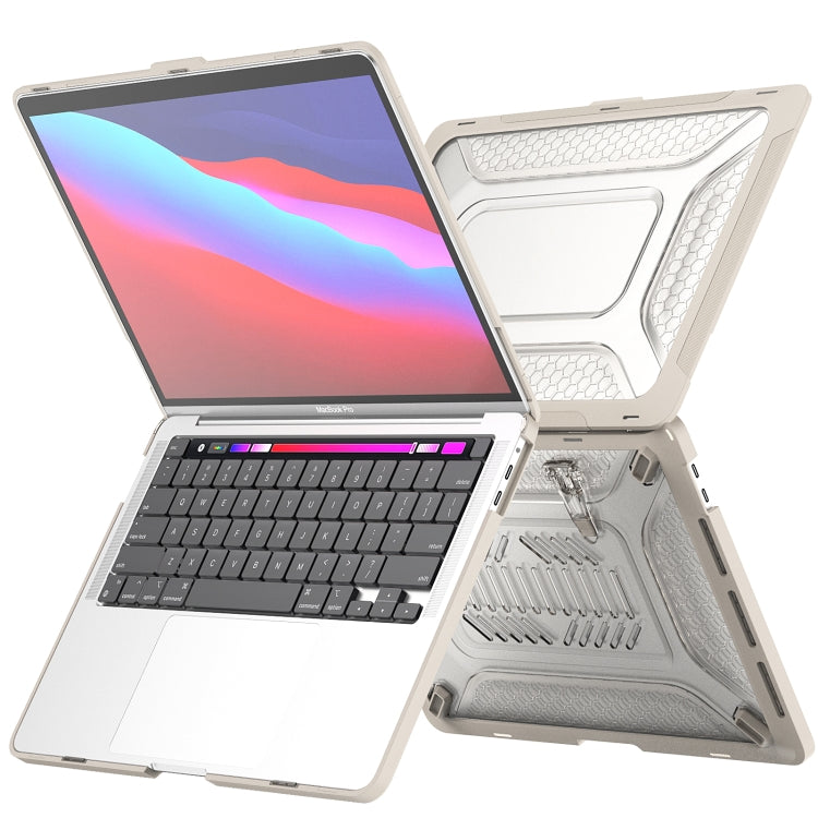 For MacBook Pro 13.3 A1706/A1989/A2159 ENKAY Hat-Prince 3 in 1 Protective Bracket  Case Cover Hard Shell with TPU Keyboard Film / Anti-dust Plugs, Version:EU(Grey) - MacBook Pro Cases by ENKAY | Online Shopping UK | buy2fix