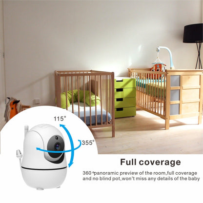 SM50 5 inch Baby Monitor 360-Degree Rotating Wireless Camera Night Vision Intercom Lullaby Monitor(EU Plug) - Security by buy2fix | Online Shopping UK | buy2fix