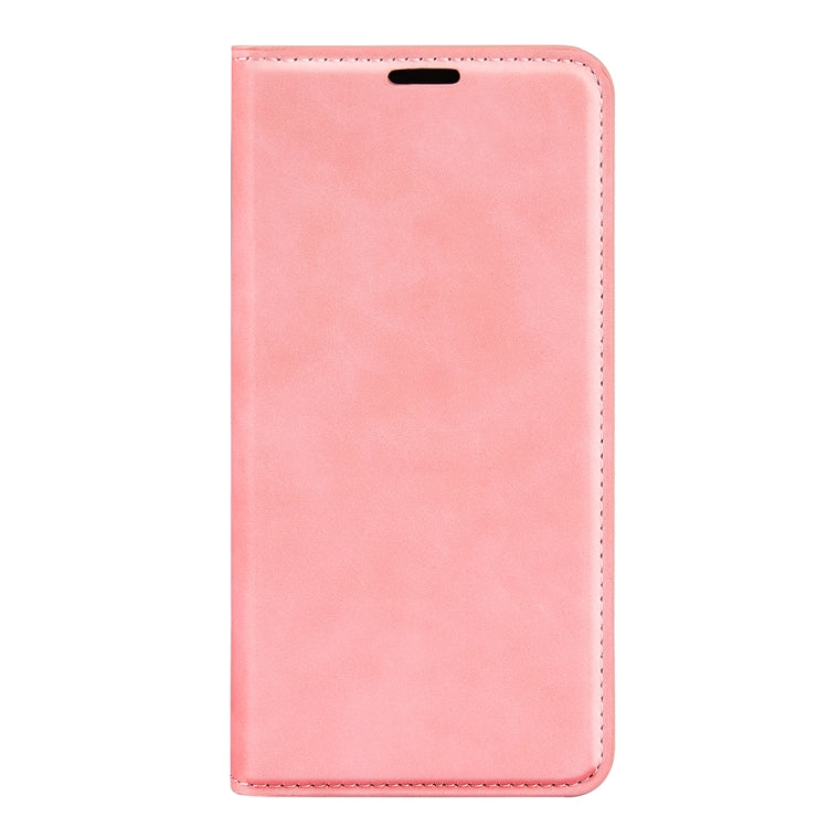 For Xiaomi Poco C40 Retro-skin Magnetic Suction Leather Phone Case(Pink) - Xiaomi Cases by buy2fix | Online Shopping UK | buy2fix