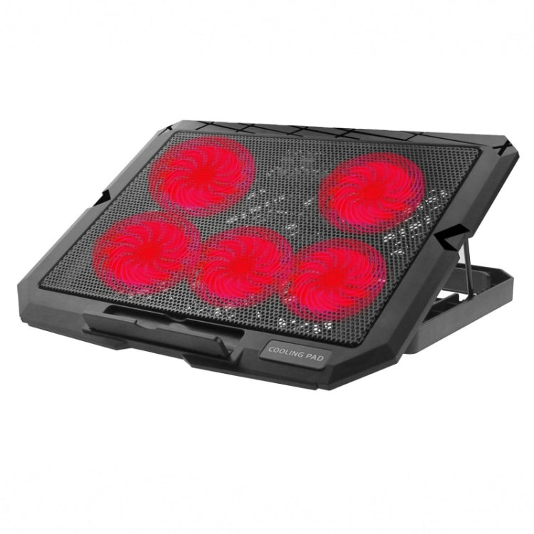 X5 Game Work Mute 5-Fan 7-Gear Adjustable Height Laptop Cooling Stand(Red) - Cooling Pads by buy2fix | Online Shopping UK | buy2fix