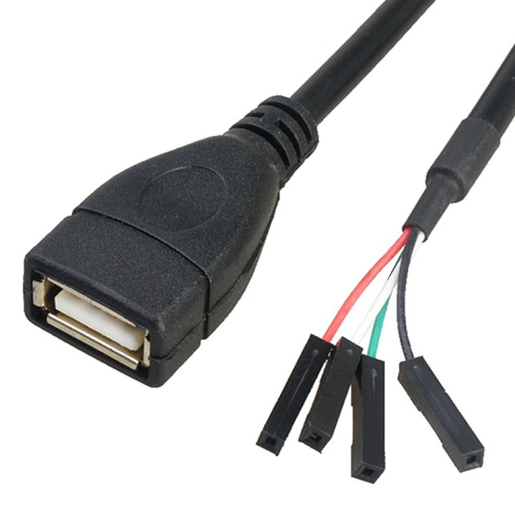 USB Female JUNSUNMAY USB 2.0 A to Female 4 Pin Dupont Motherboard Header Adapter Extender Cable, Length: 0.3m - USB Cable by JUNSUNMAY | Online Shopping UK | buy2fix
