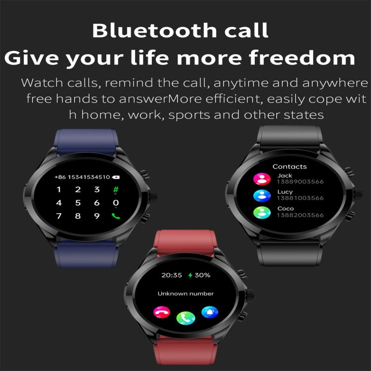 ET440 1.39 inch Color Screen Smart Silicone Strap Watch,Support Heart Rate / Blood Pressure / Blood Oxygen / Blood Glucose Monitoring(Red) - Smart Watches by buy2fix | Online Shopping UK | buy2fix