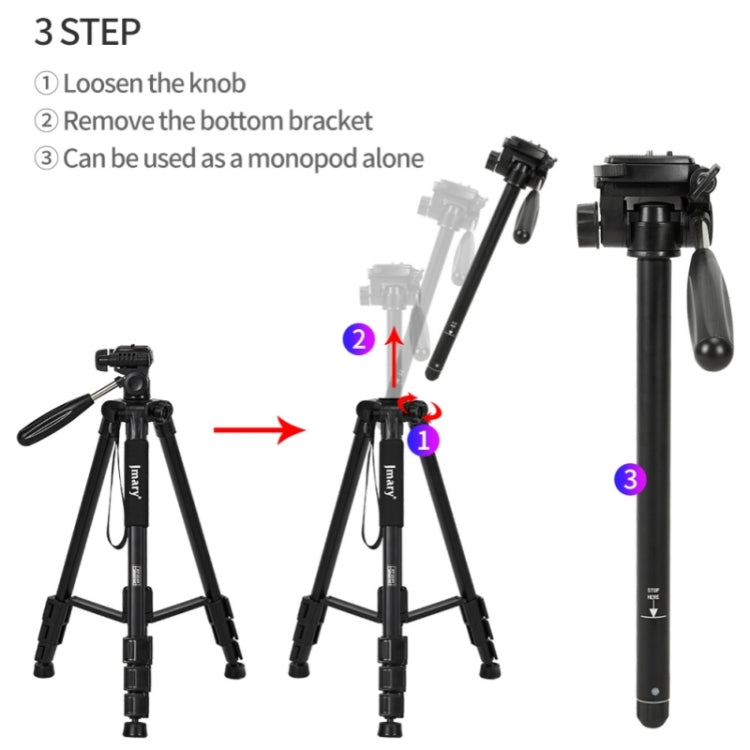 JMARY KP2254 Three colors are available Cell Phone SLR Outdoor Photography Tripod Stand(Black) - Tripods by Jmary | Online Shopping UK | buy2fix