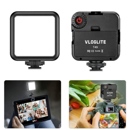 VLOGLITE T49 Portable LED Video Light 5600K Photography Photo Lighting Panel Mini Fill Lamp -  by VLOGLITE | Online Shopping UK | buy2fix