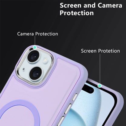 For iPhone 15 Pro Max Imitation Liquid Skin Feel Plating Magsafe Phone Case(Purple) - iPhone 15 Pro Max Cases by buy2fix | Online Shopping UK | buy2fix