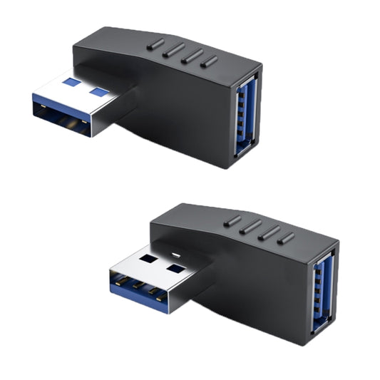 ENKAY USB 3.0 Adapter 90 Degree Angle Male to Female Combo Coupler Extender Connector, Angle:Horizontal Left + Right - USB 3.0 by ENKAY | Online Shopping UK | buy2fix