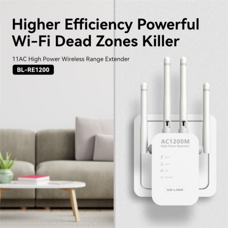 LB-LINK RE1200 1200M Dual Band WiFi Signal Amplifier Booster Wireless Repeater Extender - Broadband Amplifiers by buy2fix | Online Shopping UK | buy2fix