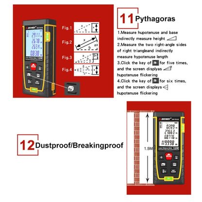 SNDWAY Double Horizontal bubble Rangefinder Laser Distance Meter Range Hand Tool Device SW-TG50 - Consumer Electronics by SNDWAY | Online Shopping UK | buy2fix