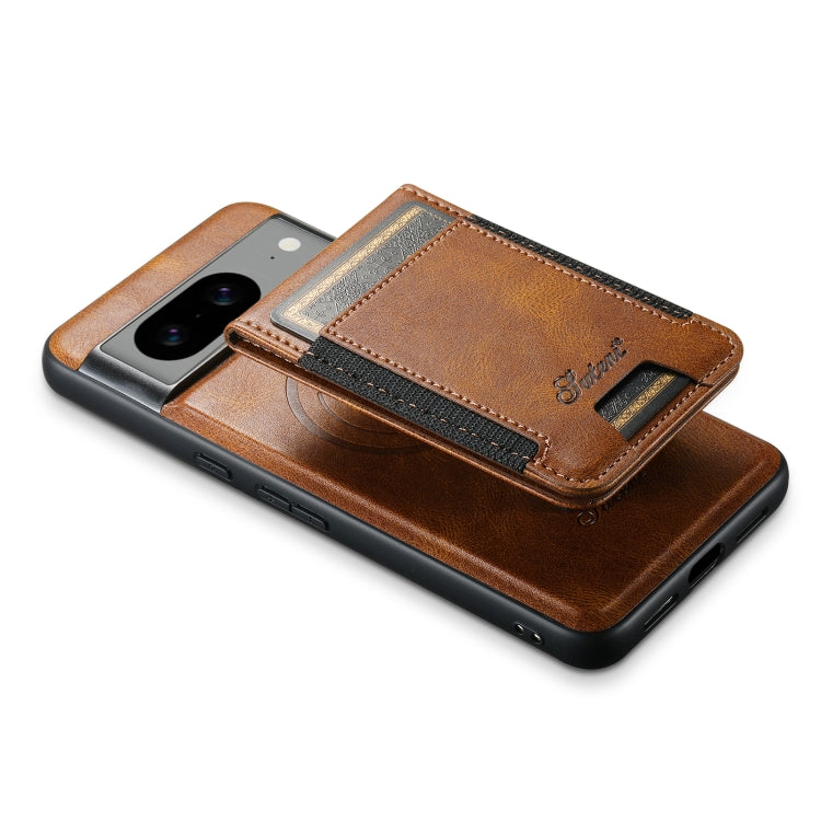 For Google Pixel 8 Pro Suteni H17 Oil Eax Leather Detachable Wallet Phone Case(Brown) - Google Cases by Suteni | Online Shopping UK | buy2fix