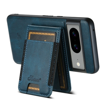 For Google Pixel 8 Pro Suteni H17 Oil Eax Leather Detachable Wallet Phone Case(Blue) - Google Cases by Suteni | Online Shopping UK | buy2fix