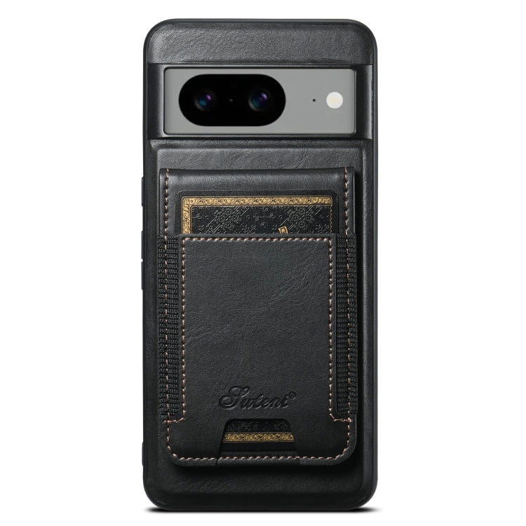 For Google Pixel 7 Pro Suteni H17 Oil Eax Leather Detachable Wallet Phone Case(Black) - Google Cases by Suteni | Online Shopping UK | buy2fix