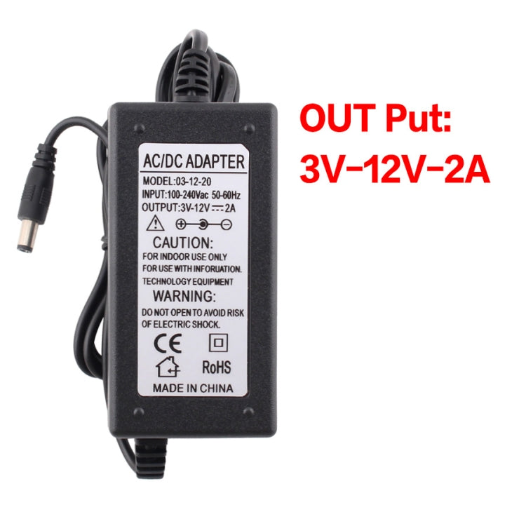 9V-24V 1A AC To DC Adjustable Voltage Power Adapter Universal Power Supply Display Screen Power Switching Charger, Plug Type:US - Power Supplies by buy2fix | Online Shopping UK | buy2fix