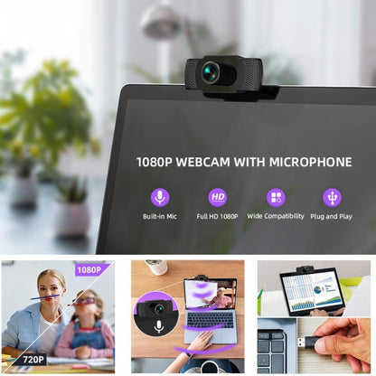 HD 1080P Megapixels USB Webcam Camera CMOS Sensor with MIC for Computer PC Laptops - HD Camera by buy2fix | Online Shopping UK | buy2fix