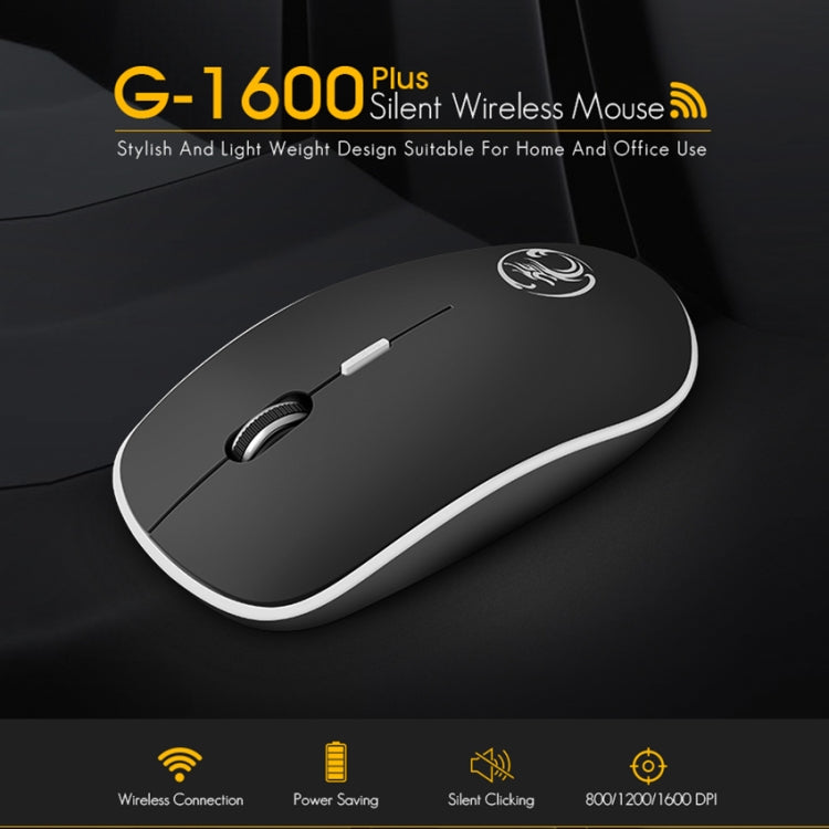 iMICE G-1600 Plus 2.4Ghz 1600 DPI Ergonomic Noiseless USB Mute Wireless Mouse - Wireless Mice by iMICE | Online Shopping UK | buy2fix