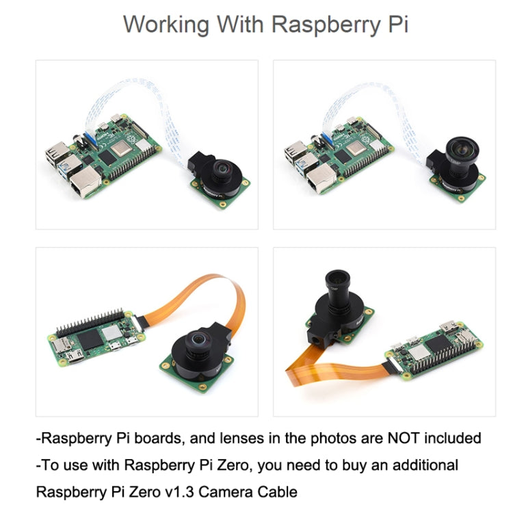 Waveshare For Raspberry Pi Camera M12 High Sensitivity Lens, 12.3MP IMX477R Sensor, 23945 - Raspberry Pi Accessories by WAVESHARE | Online Shopping UK | buy2fix