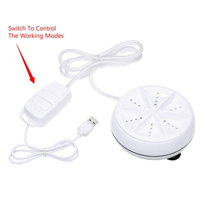 3 in 1 Portable Mini Washing Machine Ultrasonic Turbine Clothes Mini Washer with USB Cable Convenient for Travel - Home & Garden by buy2fix | Online Shopping UK | buy2fix