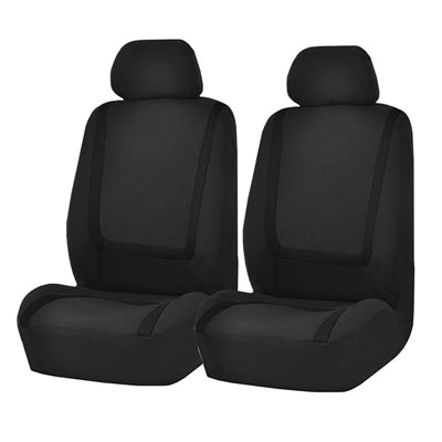 Universal Car Seat Cover Polyester Fabric Automobile Seat Covers Car Seat Cover Vehicle Seat Protector Interior Accessories 4pcs Set Black - Seat Accessories by buy2fix | Online Shopping UK | buy2fix