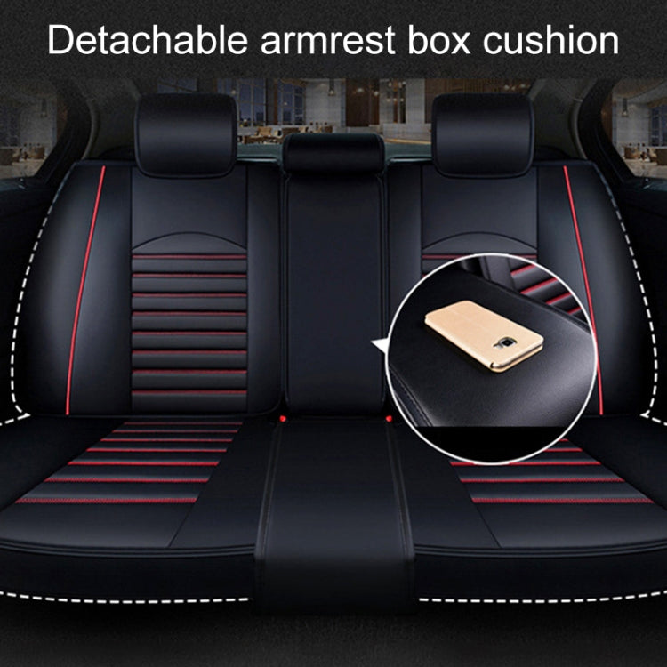 Universal PU Leather Car Seat Cover Black Red - Seat Accessories by buy2fix | Online Shopping UK | buy2fix