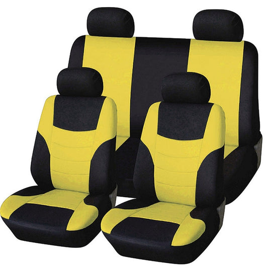 Universal Car Seat Cover Personality Stitching Automotive Chairs Protective Sleeve Cloth Automobile Seats Covers(Yellow) - Seat Accessories by buy2fix | Online Shopping UK | buy2fix