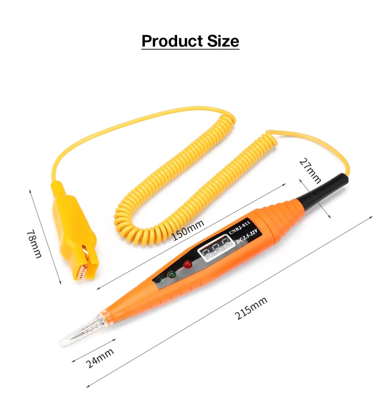 Auto Circuit Repair Digital Display Test Pen Repair Line Induction Test Pen Car Test Pen Test Light 2.5-32V - In Car by buy2fix | Online Shopping UK | buy2fix