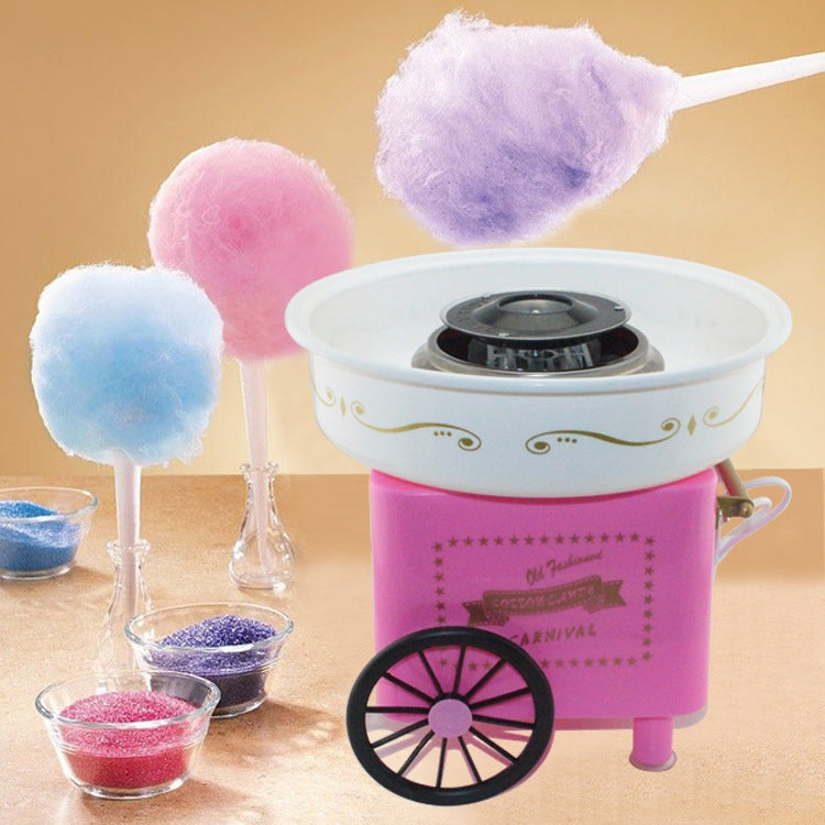 Retro Trolley Mini Cotton Candy Machine, Specification:British Regulations 220 V(Pink) - Home & Garden by buy2fix | Online Shopping UK | buy2fix