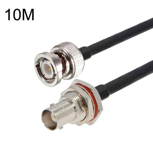 BNC Female With Waterproof Circle To BNC Male RG58 Coaxial Adapter Cable, Cable Length:10m - Connectors by buy2fix | Online Shopping UK | buy2fix