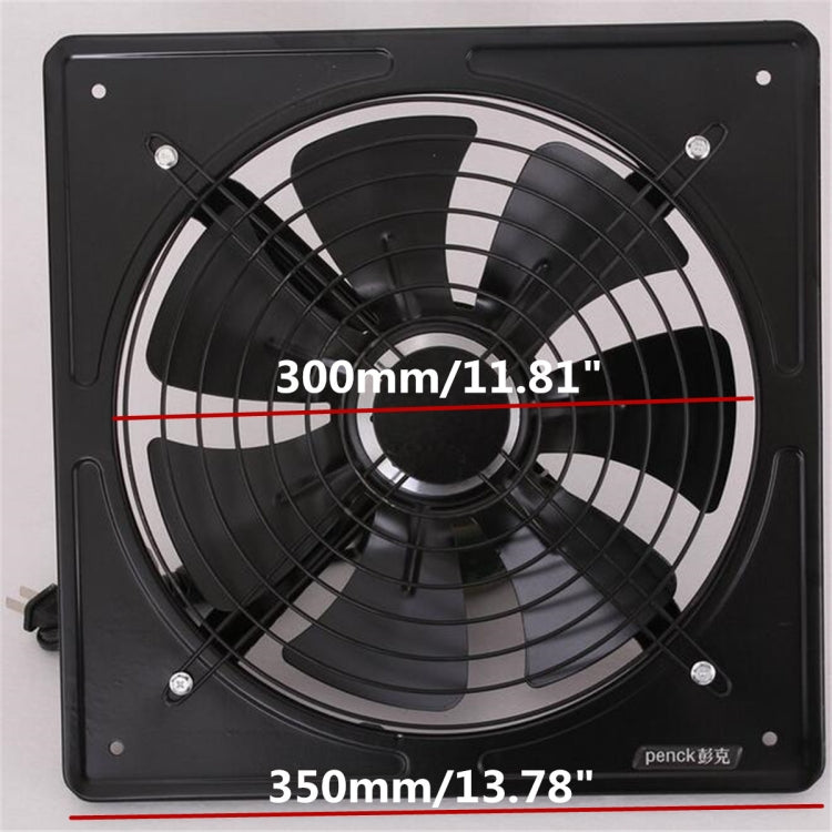 220V Exhaust Fan High Speed Air Extractor Window Ventilation Fan for Kitchen Ventilator Axial Industrial Wall Fan 12 inch - Home & Garden by buy2fix | Online Shopping UK | buy2fix