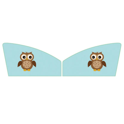 1 Pair Car Window Magnet Sunshade Curtain Heat Insulation Sun Block(Blue Owl) - In Car by buy2fix | Online Shopping UK | buy2fix