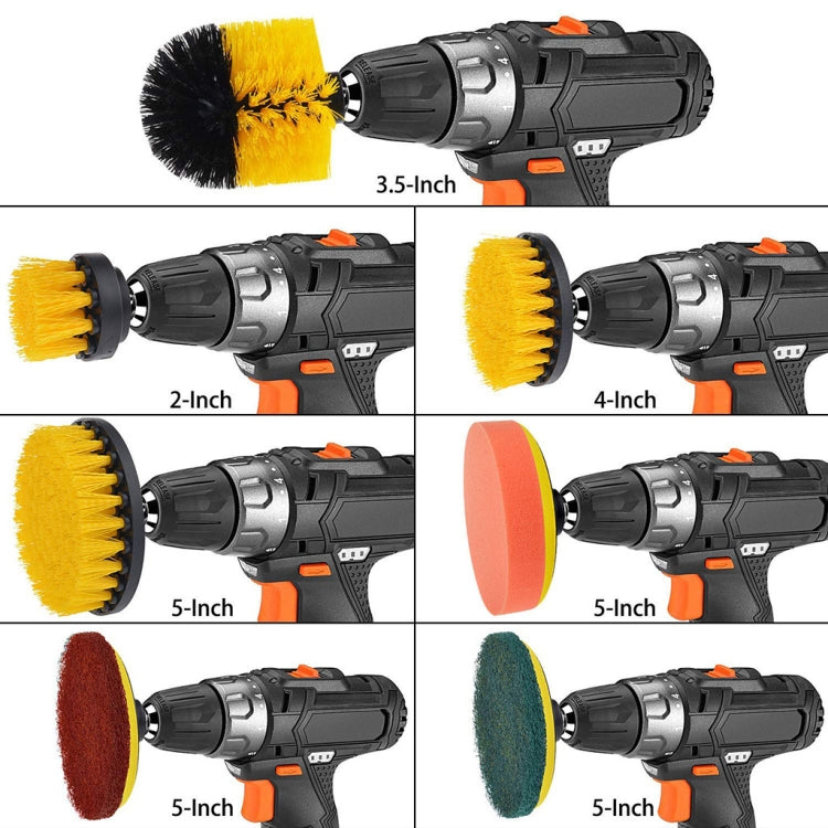 19 in 1 Household Nylon Hexagonal Electric Drill Brush Pads Scouring Sanding Disc Pad Kits - Sponges, Cloths & Brushes by buy2fix | Online Shopping UK | buy2fix