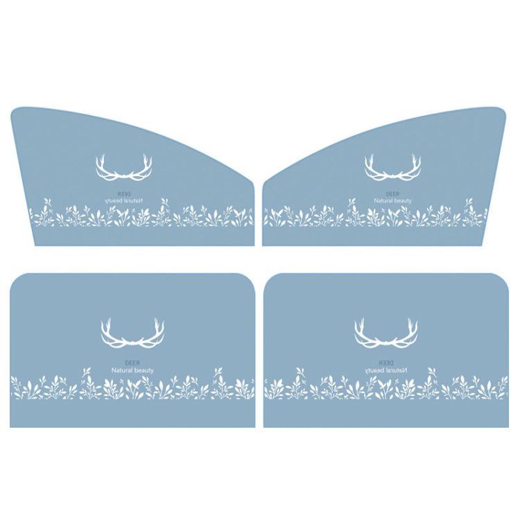 4 PCS / Set Car Window Magnet Sunshade Curtain Heat Insulation Sun Block(Antlers) - In Car by buy2fix | Online Shopping UK | buy2fix