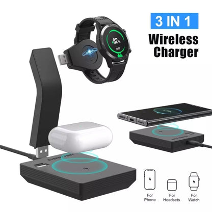 For Samsung Galaxy Watch 4 / 4 Classic / 3 / Active 2  Earphone Phone Wireless Charger - Charger by buy2fix | Online Shopping UK | buy2fix