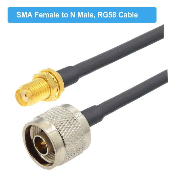 SMA Female To N Male RG58 Coaxial Adapter Cable, Cable Length:10m - Connectors by buy2fix | Online Shopping UK | buy2fix