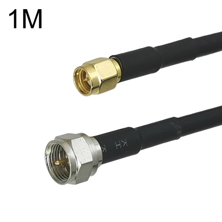 SMA Male To F TV Male RG58 Coaxial Adapter Cable, Cable Length:1m - Connectors by buy2fix | Online Shopping UK | buy2fix