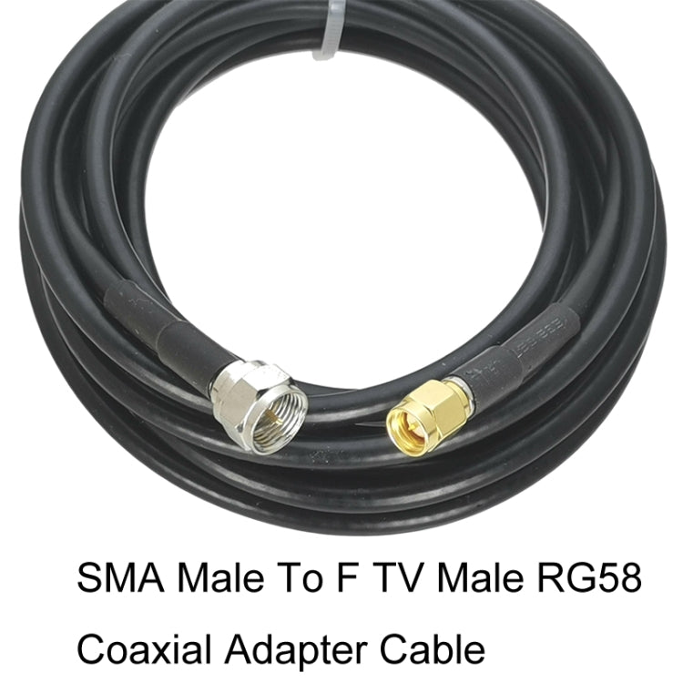 SMA Male To F TV Male RG58 Coaxial Adapter Cable, Cable Length:1m - Connectors by buy2fix | Online Shopping UK | buy2fix