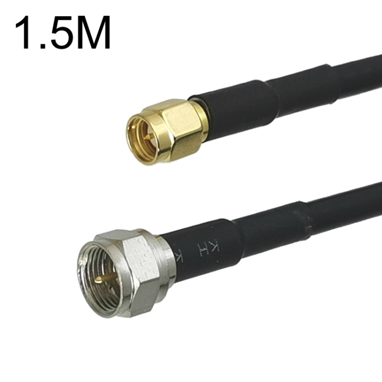 SMA Male To F TV Male RG58 Coaxial Adapter Cable, Cable Length:1.5m - Connectors by buy2fix | Online Shopping UK | buy2fix