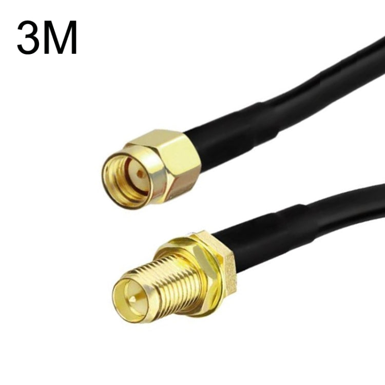 RP-SMA Male To RP-SMA Female RG58 Coaxial Adapter Cable, Cable Length:3m - Connectors by buy2fix | Online Shopping UK | buy2fix