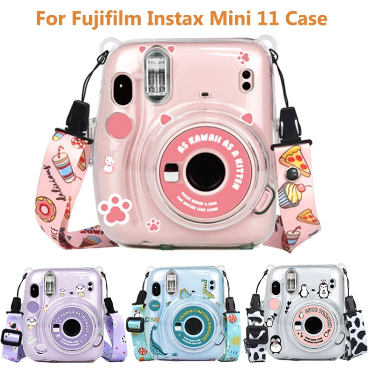 For Fujifilm Instax Mini 11  5sets Storage Case + Shoulder Strap + Sticker 3 In 1 Set(Set 8) - Camera Accessories by buy2fix | Online Shopping UK | buy2fix