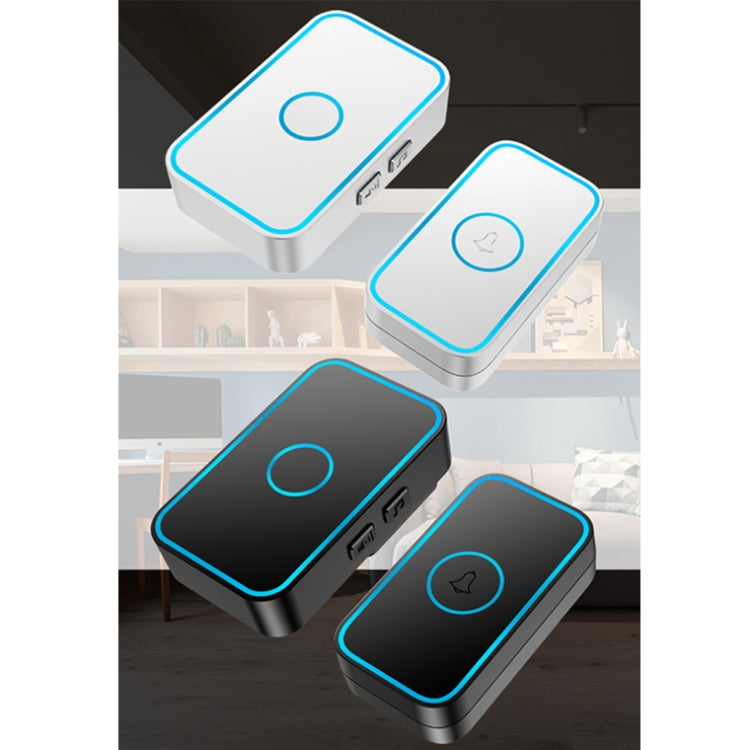 CACAZI A78 Long-Distance Wireless Doorbell Intelligent Remote Control Electronic Doorbell, Style:EU Plug(Bright White) - Wireless Doorbell by CACAZI | Online Shopping UK | buy2fix